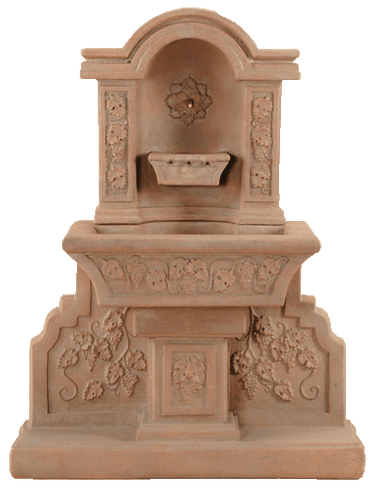 Uva Wall Cast Stone Outdoor Fountain Fountain Tuscan